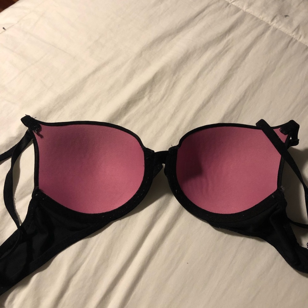 PINK (black) bra!